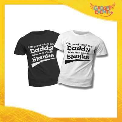 T-Shirt Bimbo "Daddy Blanks" Idea Regalo Bambino Festa del Papà Gadget Eventi