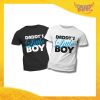 T-Shirt Bimbo Maschietto "Daddy's Little Boy" Idea Regalo Bambino Festa del Papà Gadget Eventi