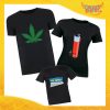 Tris di T-Shirt Maschietto Nero "Mary Lighter Papers" Maglie Magliette Papà Mamma e Figli Gadget Eventi