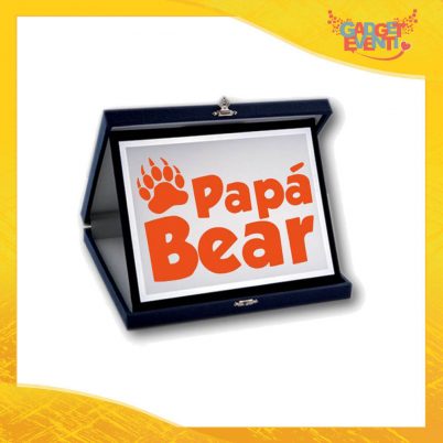 Targa Decorativa "Papà Bear Impronta" Idea Regalo Festa del Papà Gadget Eventi