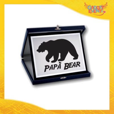 Targa Decorativa "Papà Bear Orso" Idea Regalo Festa del Papà Gadget Eventi