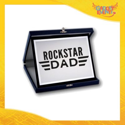 Targa Decorativa "Rockstar Dad" Idea Regalo Festa del Papà Gadget Eventi