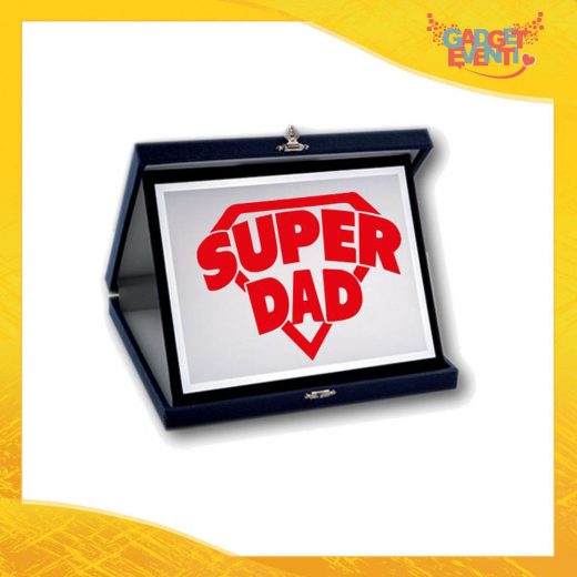 Targa Decorativa "Super Dad" Idea Regalo Festa del Papà Gadget Eventi