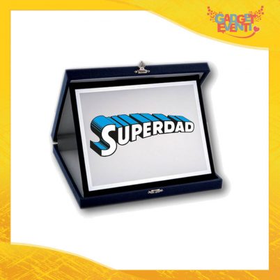 Targa Decorativa "Super Dad Scritta" Idea Regalo Festa del Papà Gadget Eventi