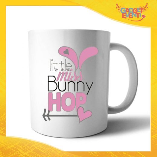 Tazza per la Colazione Femminuccia "Little Bunny Hop" Mug Idea Regalo Pasquale Pasqua Gadget Eventi