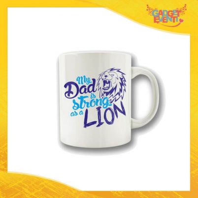 Tazza Maschietto "Dad Lion" Colazione Breakfast Mug Idea Regalo Festa del Papà Gadget Eventi
