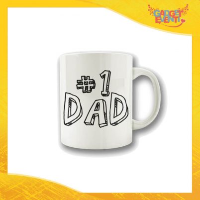 Tazza "First Dad" Colazione Breakfast Mug Idea Regalo Festa del Papà Gadget Eventi