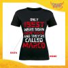 T-Shirt Donna Nera Grafica Rossa "Only The Best" Idea Regalo Festa di Compleanno Gadget Eventi