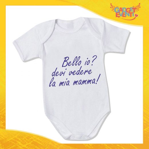 Bodino Maschietto "Bello Bella Io" body bimbo Idea Regalo Festa della Mamma Gadget Eventi