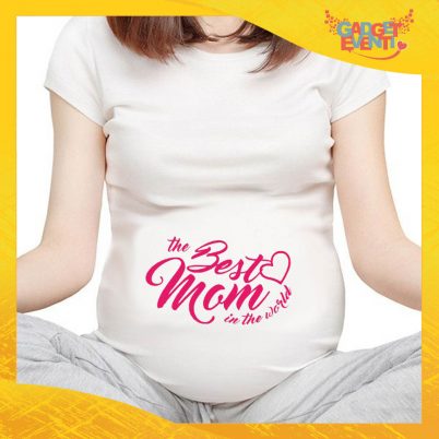 T-shirt Premaman "Best Mom" idea regalo festa della mamma gadget eventi