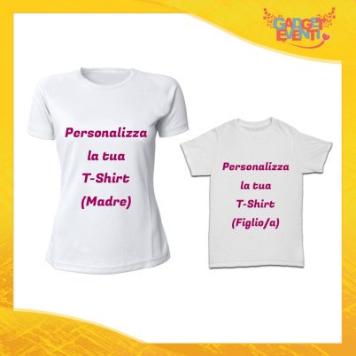 Personalizza la tua Coppia di T-Shirt Magliette Madre Figlio Idea Regalo Festa della Mamma Gadget Eventi