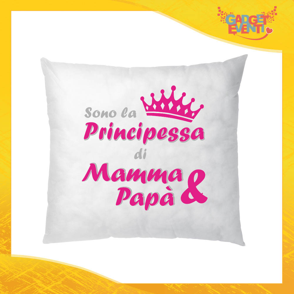 Cuscino Quadrato Personalizzato Principe Principessa di Mamma e Papà -  Gadget Eventi