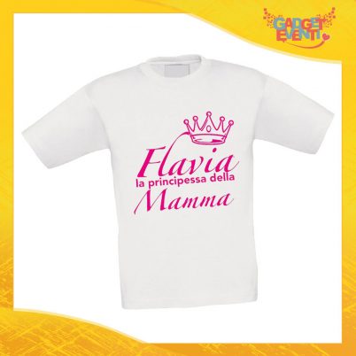 Maglietta Bambino Bambina "Principe Principessa di Mamma" Idea Regalo T-shirt Festa della Mamma Gadget Eventi