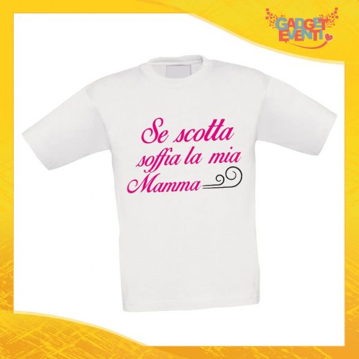 Maglietta Bambino Bambina "Se scotta" Idea Regalo T-shirt Festa della Mamma Gadget Eventi