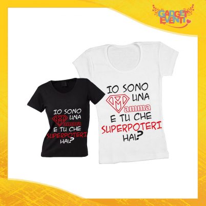 Maglietta, t-shirt idea regalo festa della mamma "Superpoteri" - Gadget Eventi