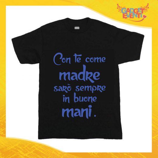 Maglietta Bambino Bambina "Sarò sempre in Buone Mani" Idea Regalo T-shirt Festa della Mamma Gadget Eventi