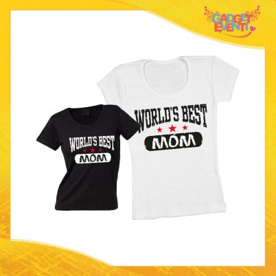 Maglietta, t-shirt idea regalo festa della mamma "World's Best Mom" - Gadget Eventi