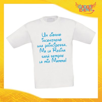 Maglietta Bambino Bambina "La mia Regina" Idea Regalo T-shirt Festa della Mamma Gadget Eventi