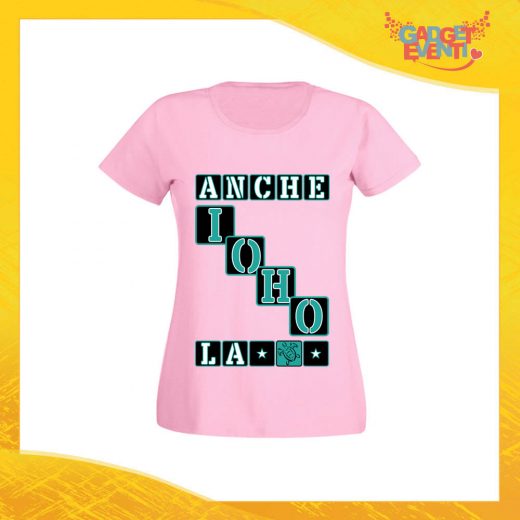 T-Shirt Donna Rosa "Anche io ho la Tartaruga" Maglia Maglietta per l'estate Grafiche Divertenti Gadget Eventi