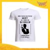 T-Shirt Uomo Bianca Personalizzata per Mestiere "Barista" Bartender Barman Maglietta per l'estate Gadget Eventi