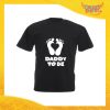 T-Shirt Uomo Nera "Daddy to Be" Maglia Maglietta per l'estate Grafiche Divertenti Futuro Papà Gadget Eventi