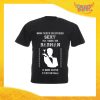 T-Shirt Uomo Nera Personalizzata per Mestiere "Barista" Bartender Barman Maglietta per l'estate Gadget Eventi