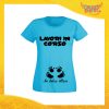T-Shirt Donna Azzurra "Dolce Attesa" Maglia Maglietta per l'estate Grafiche Divertenti Futura Mamma Gadget Eventi