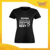 T-Shirt Donna Nera "Impegnata con un Paracadutista" Maglia Maglietta per l'estate Grafiche Divertenti Gadget Eventi