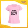 T-Shirt Donna Rosa "Impegnata con un Paracadutista" Maglia Maglietta per l'estate Grafiche Divertenti Gadget Eventi