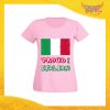 T-Shirt Donna Rosa "Proud to Be Italian" Maglia Maglietta per l'estate Grafiche Divertenti Gadget Eventi