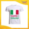 T-Shirt Uomo Bianca "Proud to Be Italian" Maglia Maglietta per l'estate Grafiche Divertenti Gadget Eventi