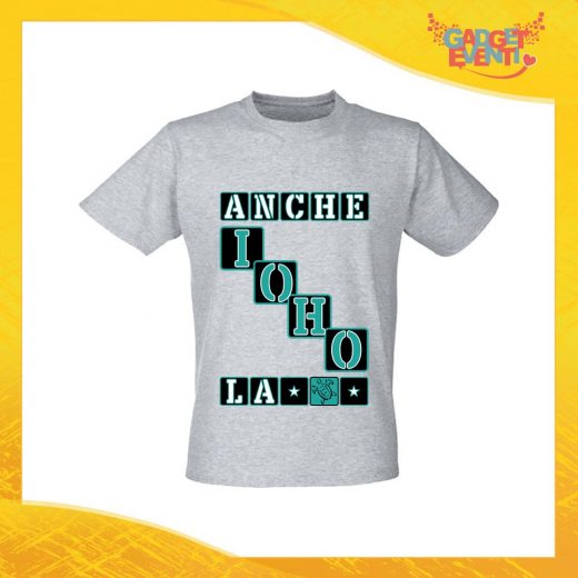 T-Shirt Uomo Grigia "Anche io ho la Tartaruga" Maglia Maglietta per l'estate Grafiche Divertenti Gadget Eventi