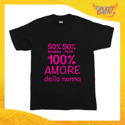 T-Shirt nera bimba femminuccia "Amore Della Nonna Idea Regalo Gadget Eventi