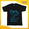 T-Shirt nera bimbo maschietto "Party Nella Mia Culla" Idea Regalo Gadget Eventi