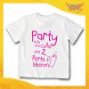 T-Shirt bianca bimba femminuccia "Party Nella Mia Culla" Idea Regalo Gadget Eventi