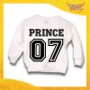 Felpa Bianca Maschietto Bambino Baby "Prince con Numero Personalizzato" Gadget Eventi