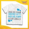Maglietta Bianca Maschietto Bimbo "Mi hanno fatto così bello" Idea Regalo T-Shirt Gadget Eventi
