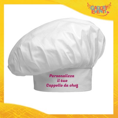 personalizza cappello chef bianco
