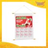 Calendario Natalizio Personalizzato Grafica Rossa "Cosa Volevi per Natale" con Asta per appenderlo Idea Regalo Festività Natalizie Gadget Eventi