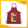Grembiule da Cucina Rosso Burgundy "I'm Not Vegan" Ristorazione Idea Regalo per settore alimentare Gadget Eventi