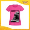 T-Shirt Donna Fucsia "Amico Vegano" Maglia per l'estate Idea Regalo Maglietta Femminile Gadget Eventi