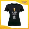 T-Shirt Donna Nera "La Birra è Cultura" Maglia Maglietta Idea Regalo Divertente Gadget Eventi