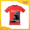 T-Shirt Uomo Rossa "Amico Vegano" Maglia per l'estate Idea Regalo Maglietta Maschile Gadget Eventi