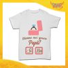 Maglietta Bianca Bimbo "Mamma Vuoi Sposare Papà" Idea Regalo T-Shirt Gadget Eventi