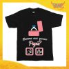 Maglietta Nera Bimbo "Mamma Vuoi Sposare Papà" Idea Regalo T-Shirt Gadget Eventi
