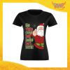 T-Shirt Donna Natalizia Nera "Ho visto cosa hai fatto" Maglietta per l'inverno Maglia Natalizia Idea Regalo Gadget Eventi