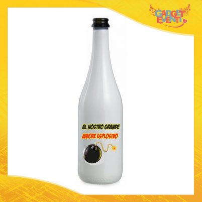 Bottiglia da Vino Love 75 ml Personalizzata per San Valentino "Amore Esplosivo" Idea Regalo per Innamorati Gadget Eventi