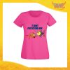 T-Shirt Donna Love Fucsia "Pesciolina Mia" Maglietta Idea Regalo Maglia per Innamorati Gadget Eventi