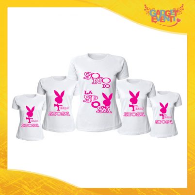 Pacchetto T-Shirt Donna Bianche con Grafica Standard "Sono Io La Sposa" Magliette Femminili per Addio al Nubilato Feste e Party Esclusivi Gadget Eventi