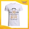 T-Shirt Uomo Bianca "Vintage Boy" Maglietta Maschile Birthday per Feste di Compleanno Idea Regalo per Compleanni Gadget Eventi